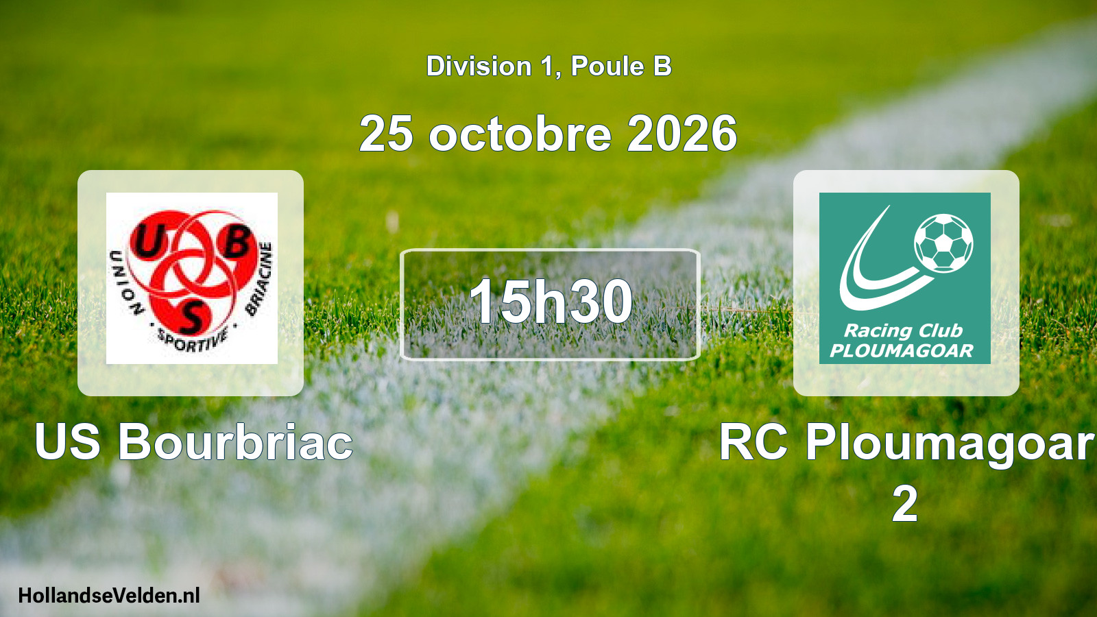 Match programmé: US Bourbriac - RC Ploumagoar 2 (25 octobre 2026)
