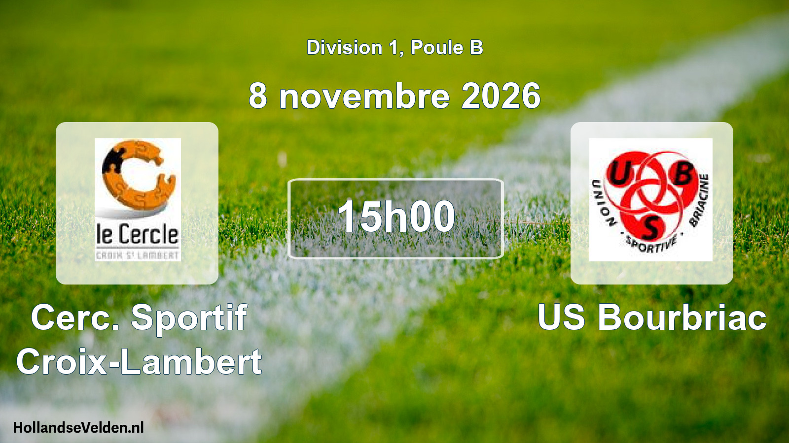 Match programmé: Cerc. Sportif Croix-Lambert - US Bourbriac (8 novembre 2026)