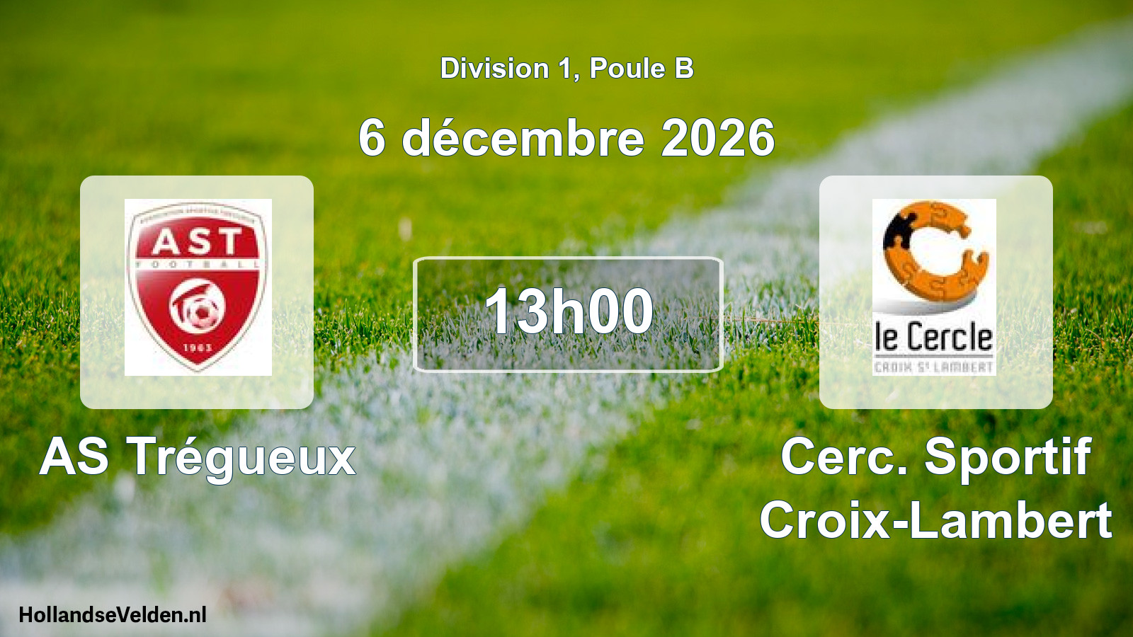 Match programmé: AS Trégueux - Cerc. Sportif Croix-Lambert (6 décembre 2026)