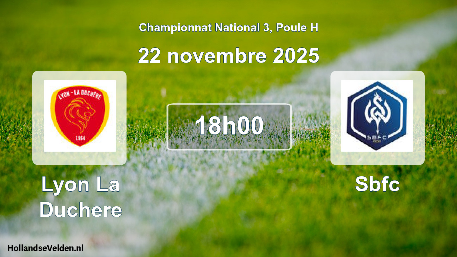 Scheduled Match: Lyon La Duchere - Sbfc (22 November 2025)