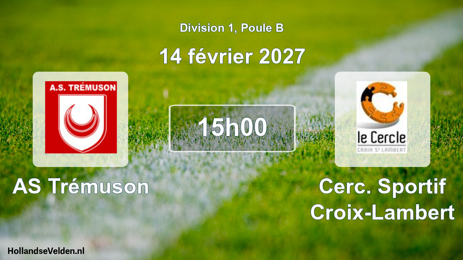 Match programmé: AS Trémuson - Cerc. Sportif Croix-Lambert (14 février 2027)
