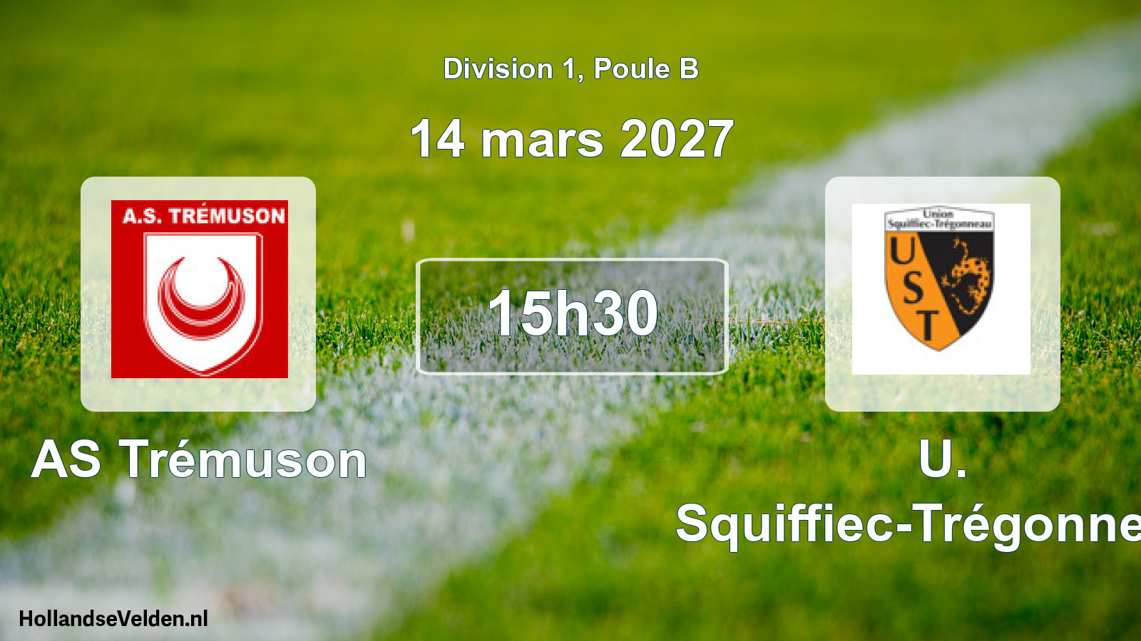 Match programmé: AS Trémuson - U. Squiffiec-Trégonneau (14 mars 2027)