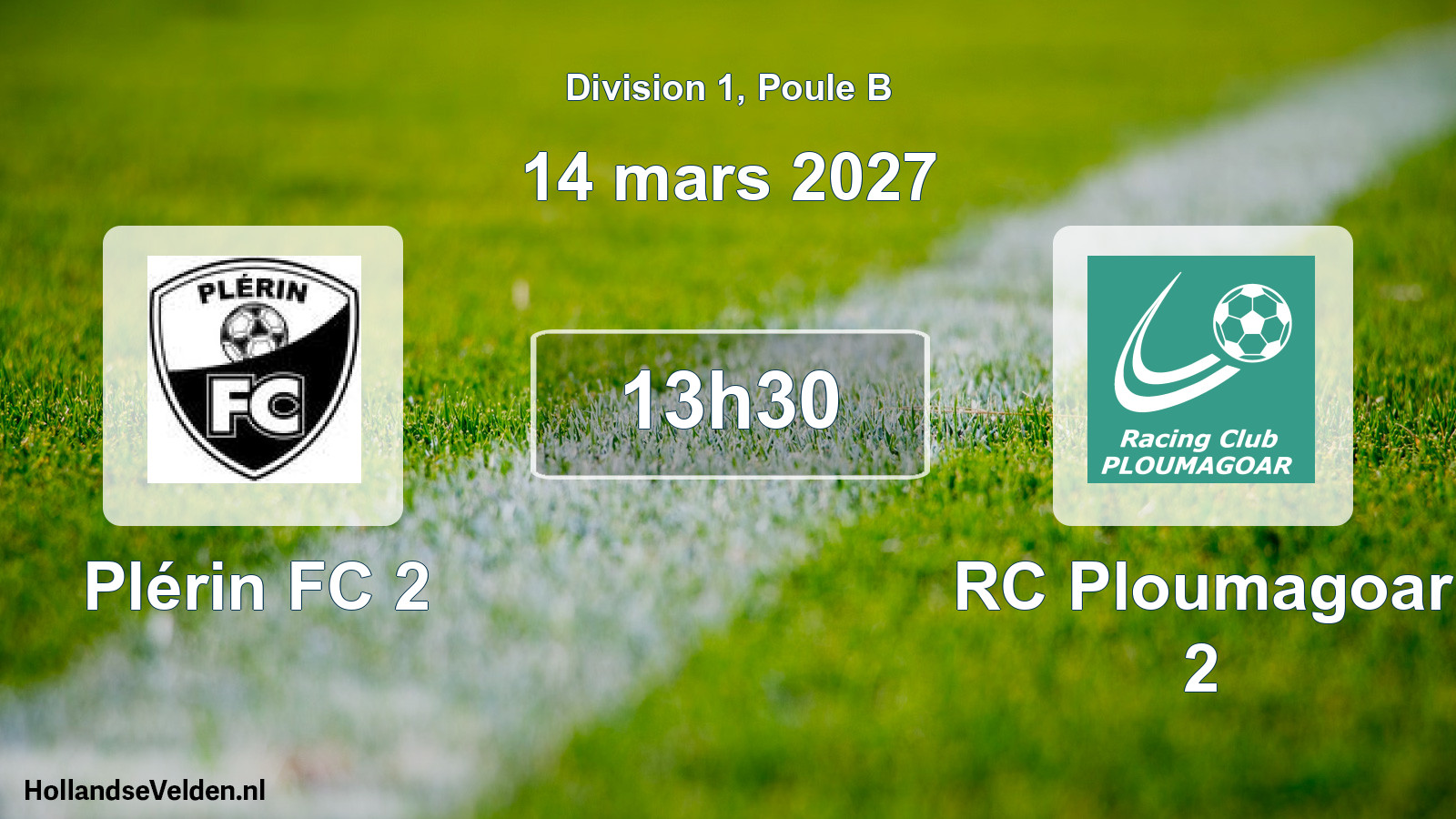 Match programmé: Plérin FC 2 - RC Ploumagoar 2 (14 mars 2027)