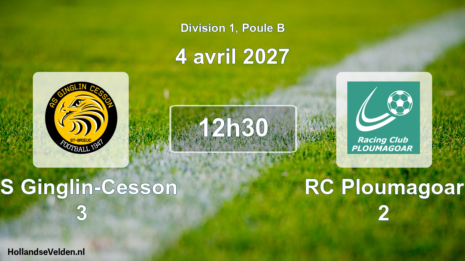 Match programmé: AS Ginglin-Cesson 3 - RC Ploumagoar 2 (4 avril 2027)