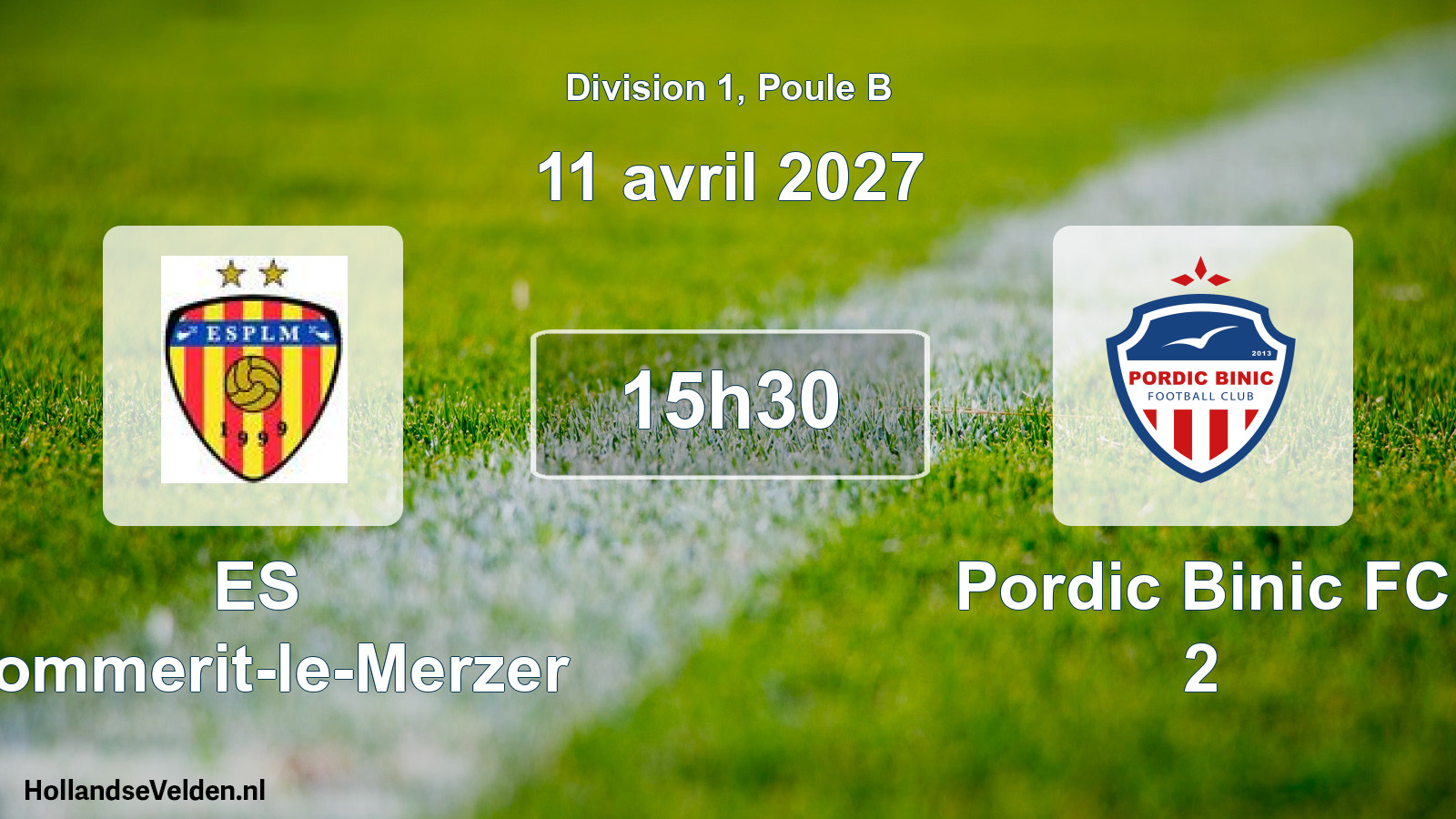 Match programmé: ES Pommerit-le-Merzer - Pordic Binic FC 2 (11 avril 2027)