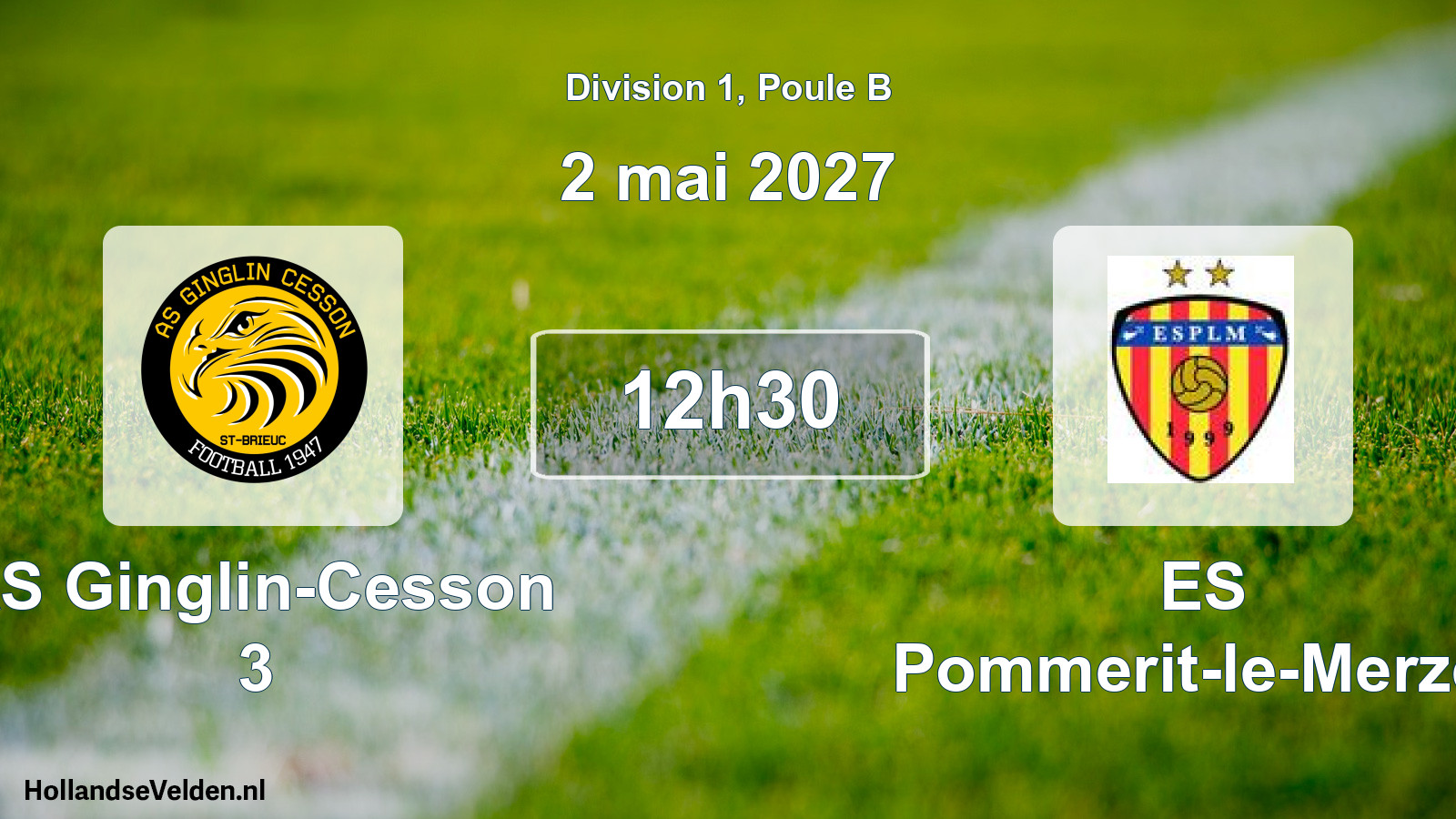 Match programmé: AS Ginglin-Cesson 3 - ES Pommerit-le-Merzer (2 mai 2027)