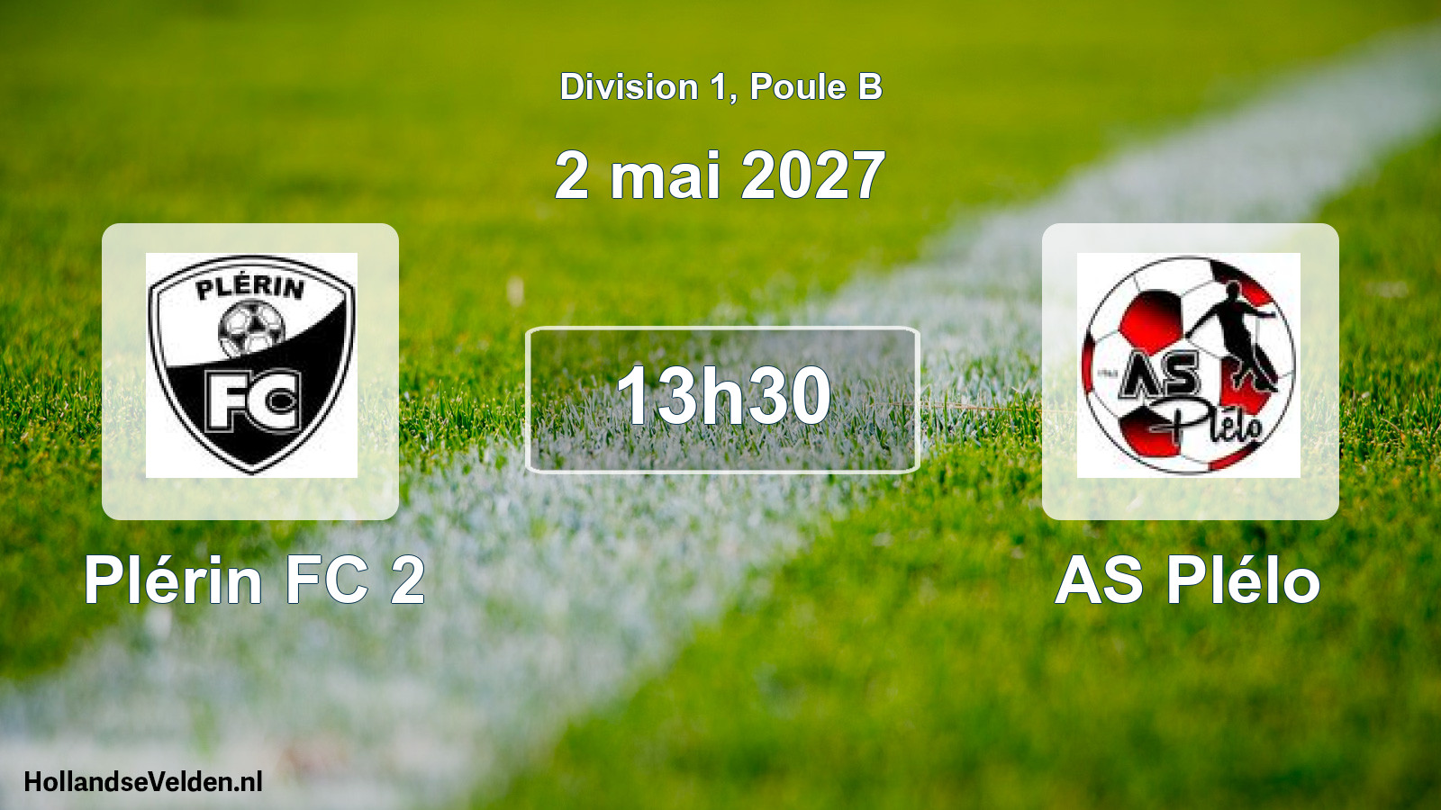 Match programmé: Plérin FC 2 - AS Plélo (2 mai 2027)