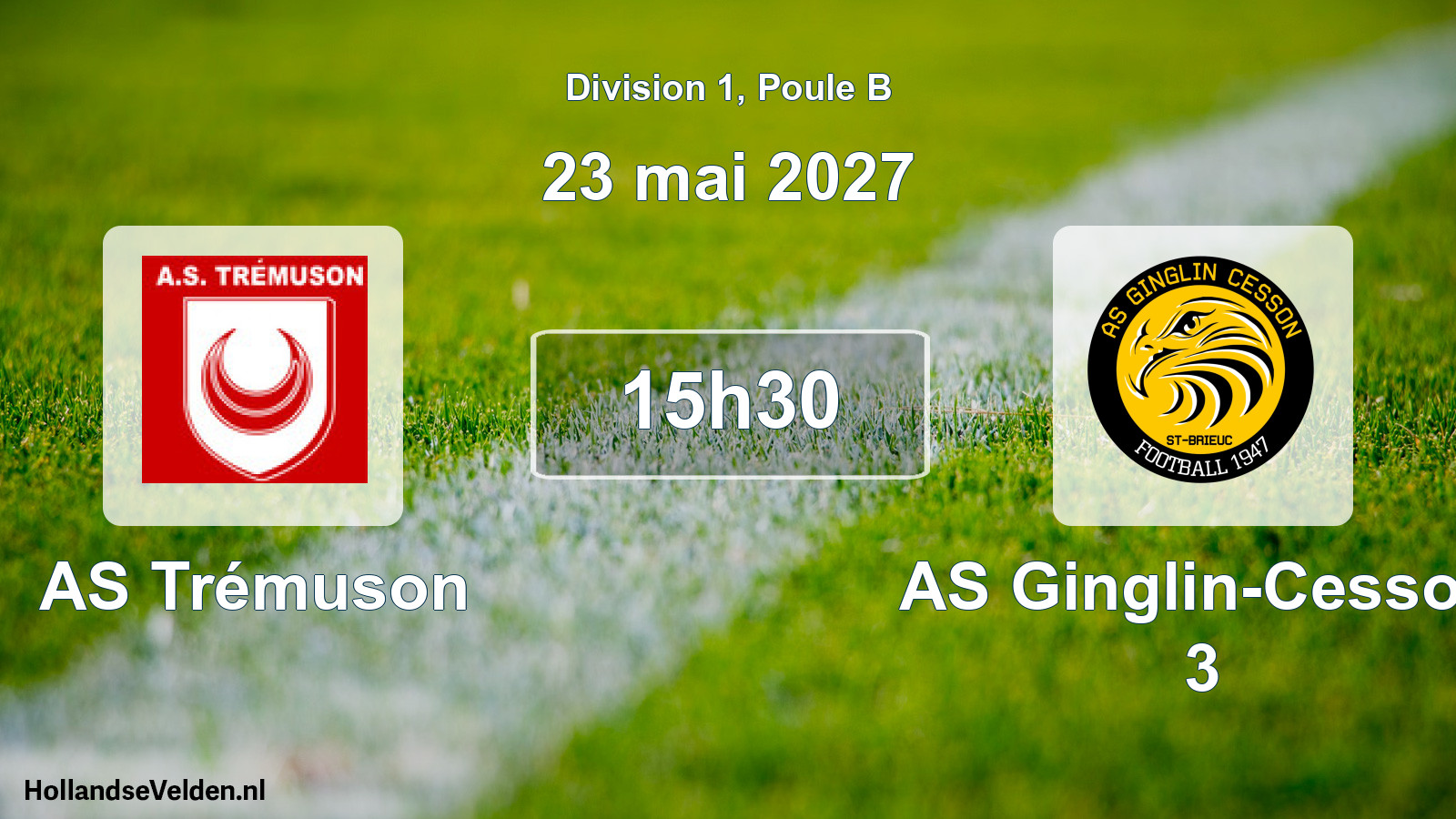 Match programmé: AS Trémuson - AS Ginglin-Cesson 3 (23 mai 2027)