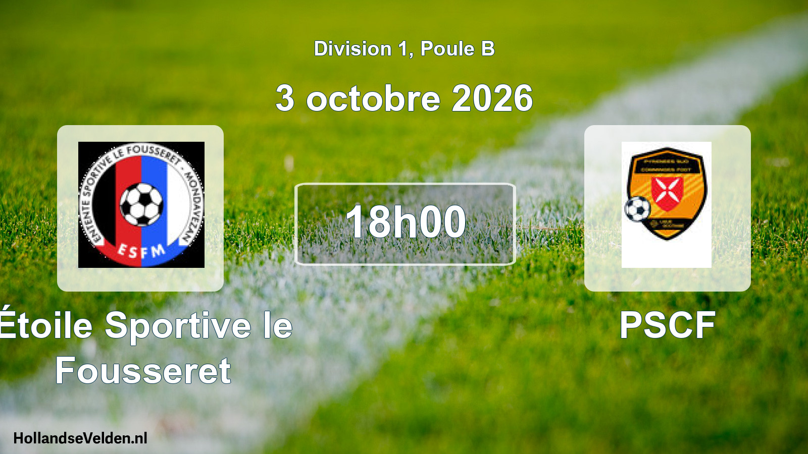 Match programmé: Étoile Sportive le Fousseret - PSCF (3 octobre 2026)
