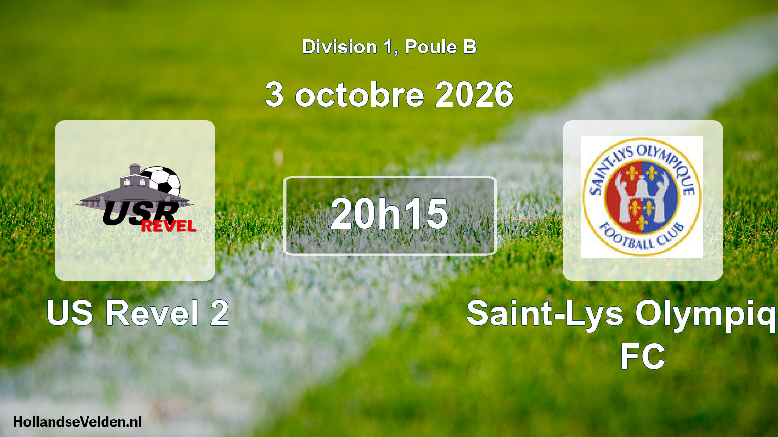 Match programmé: US Revel 2 - Saint-Lys Olympique FC (3 octobre 2026)