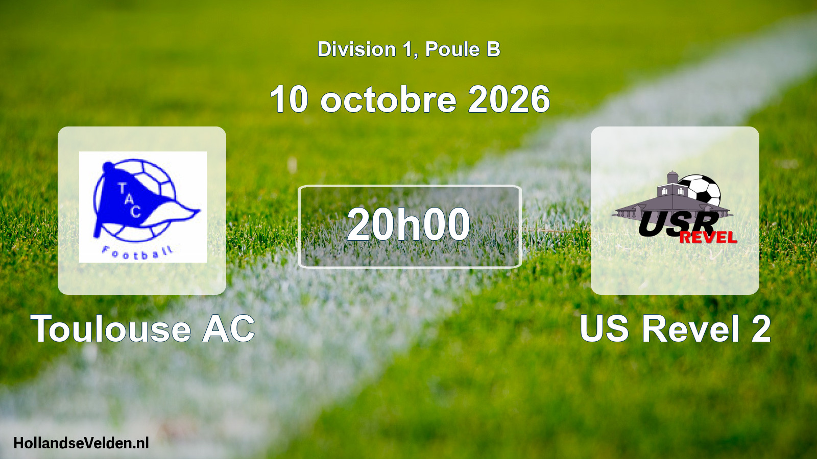 Match programmé: Toulouse AC - US Revel 2 (10 octobre 2026)