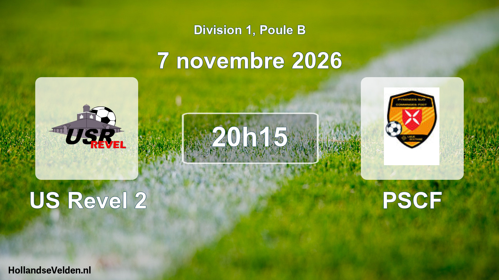 Match programmé: US Revel 2 - PSCF (7 novembre 2026)