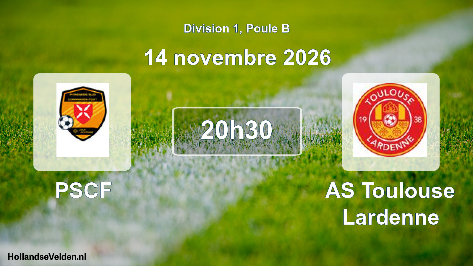 Match programmé: PSCF - AS Toulouse Lardenne (14 novembre 2026)