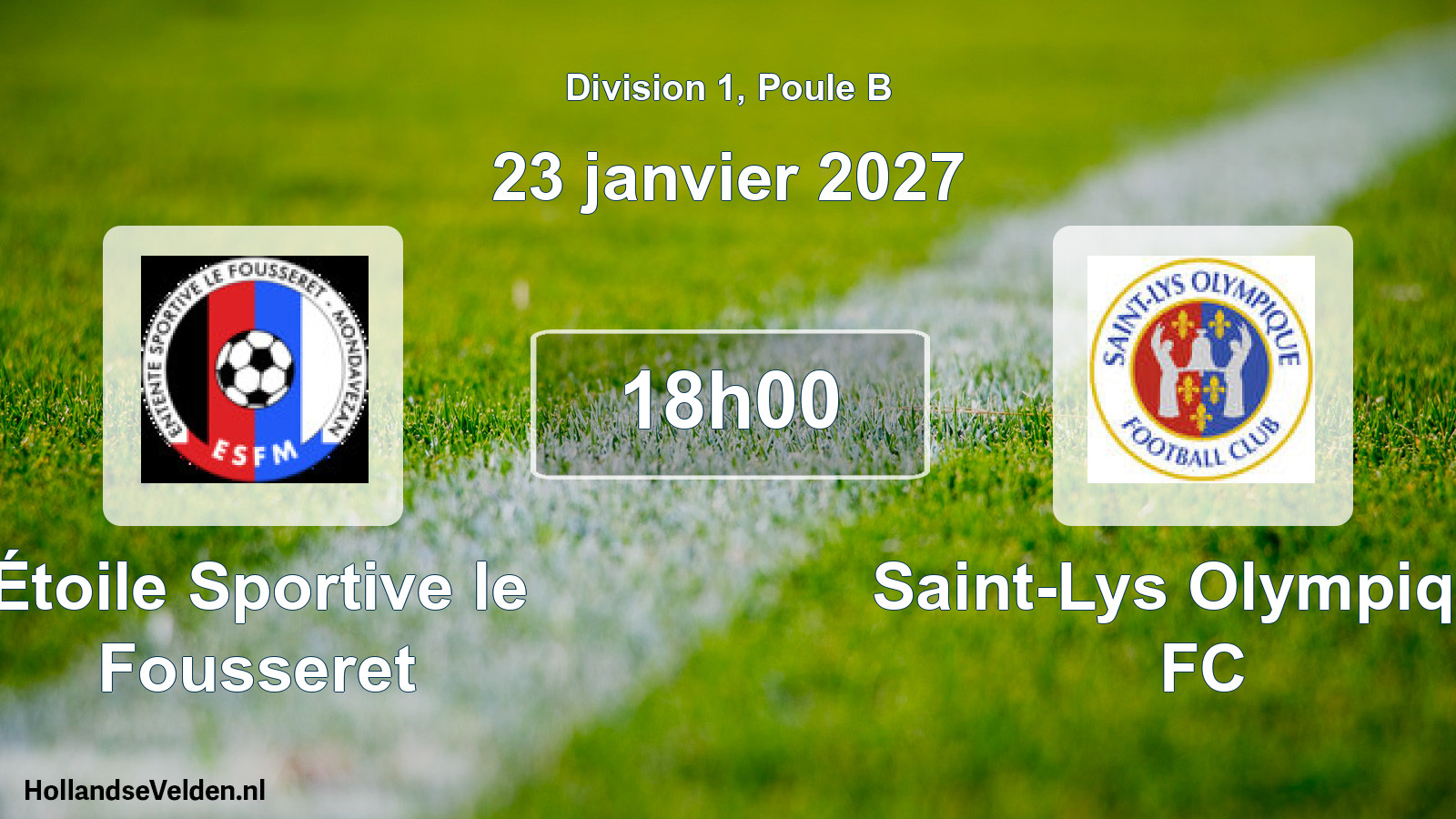 Match programmé: Étoile Sportive le Fousseret - Saint-Lys Olympique FC (23 janvier 2027)