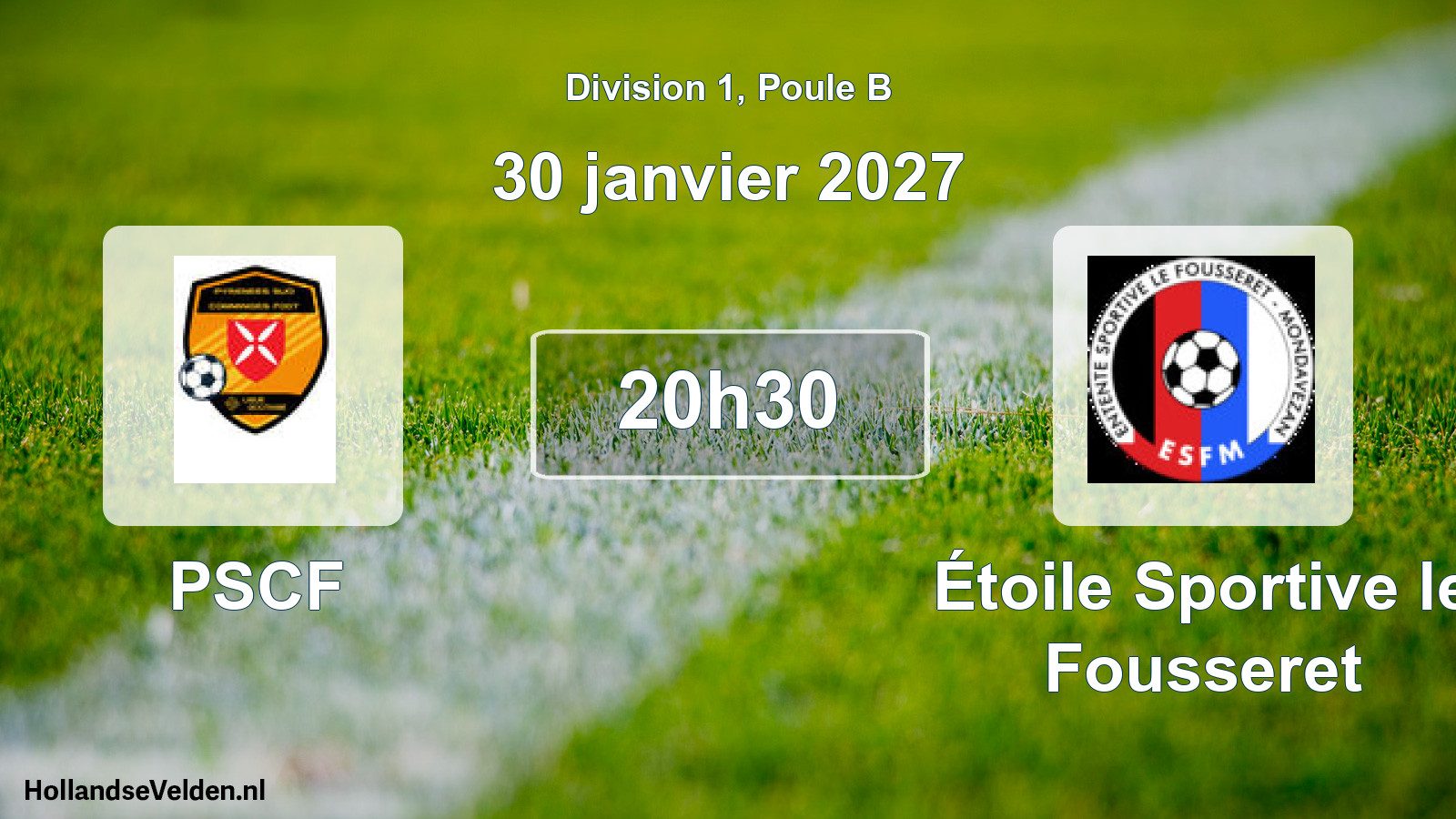 Match programmé: PSCF - Étoile Sportive le Fousseret (30 janvier 2027)