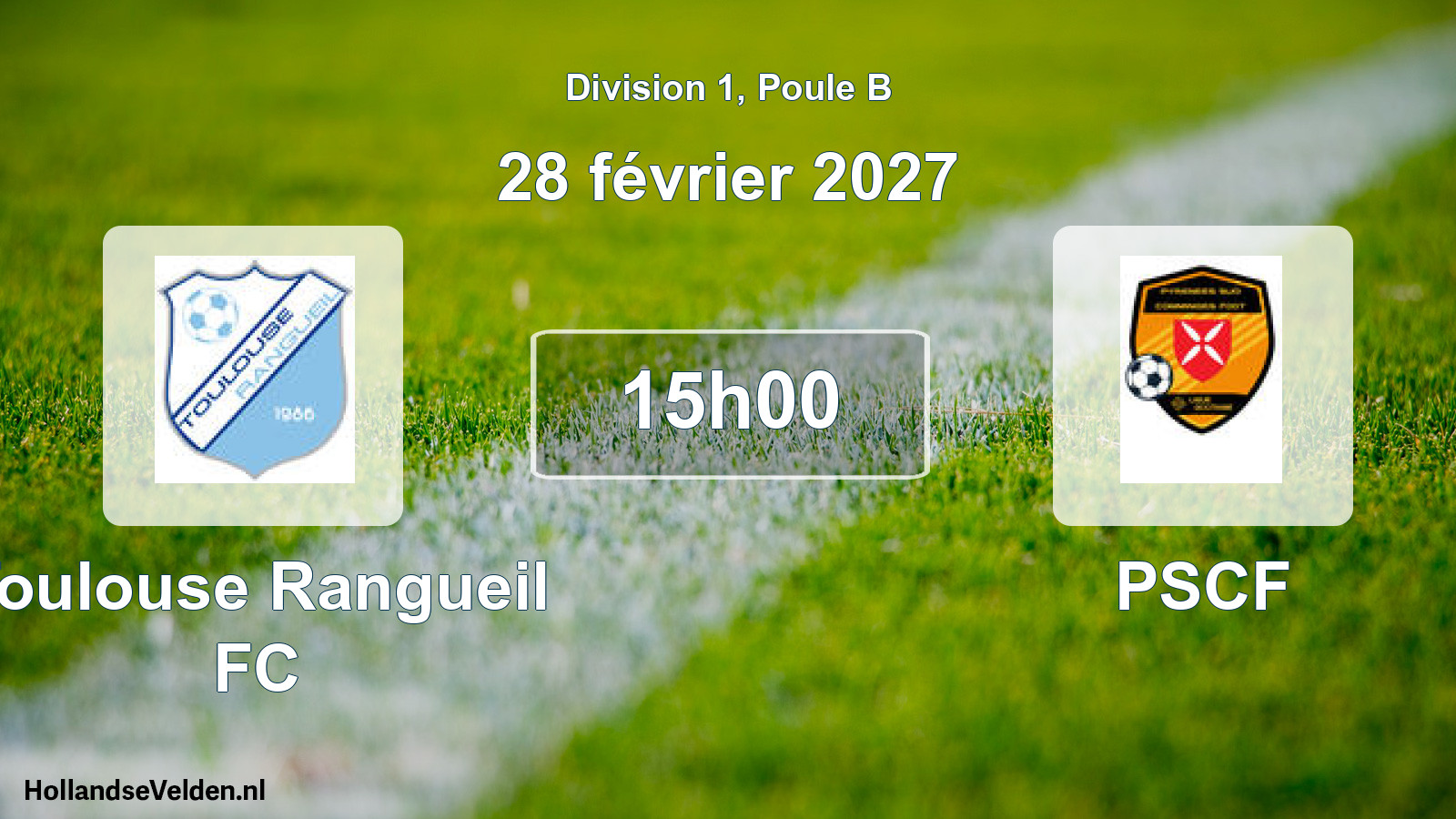 Match programmé: Toulouse Rangueil FC - PSCF (28 février 2027)