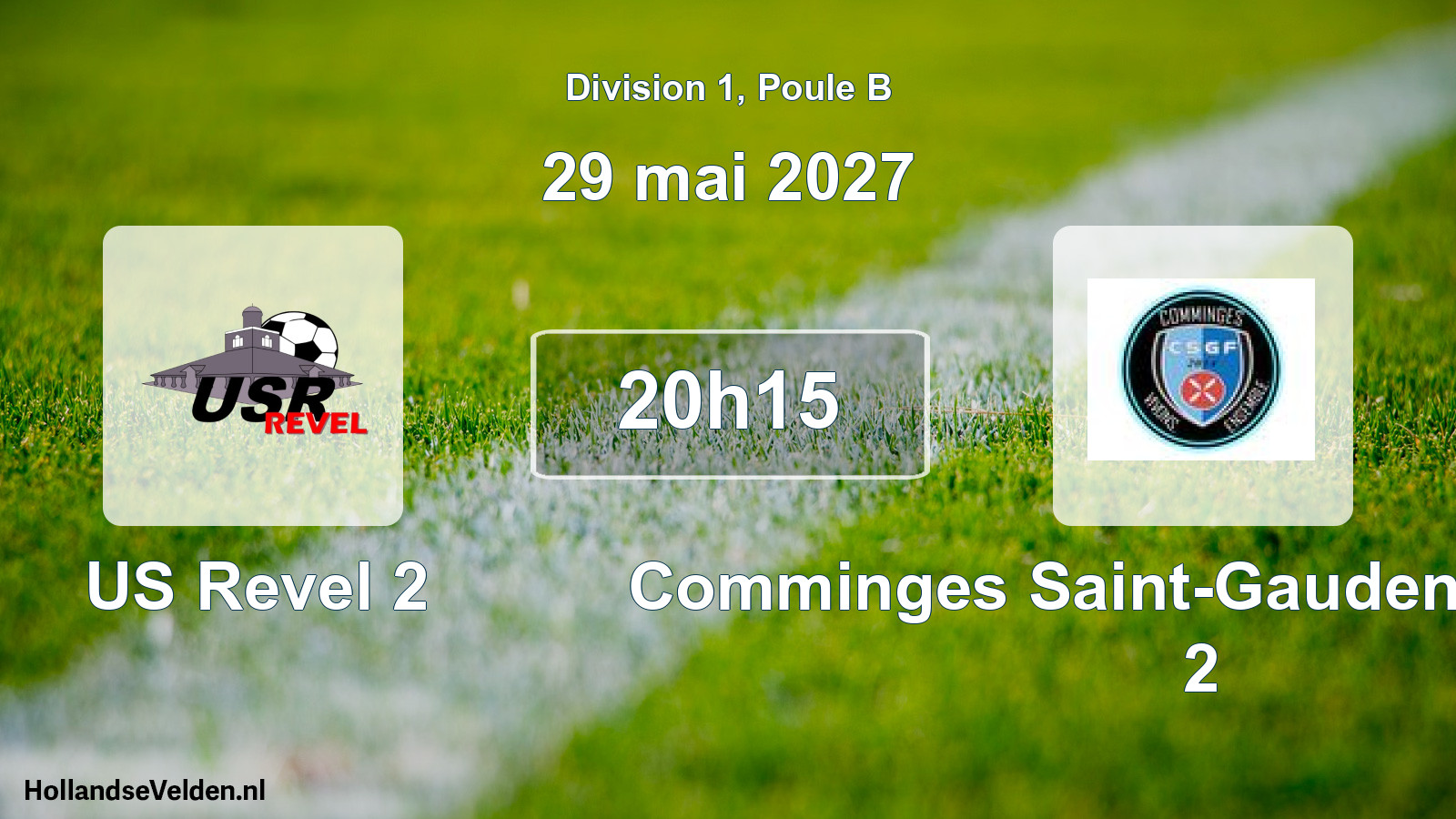 Match programmé: US Revel 2 - Comminges Saint-Gaudens Football 2 (29 mai 2027)