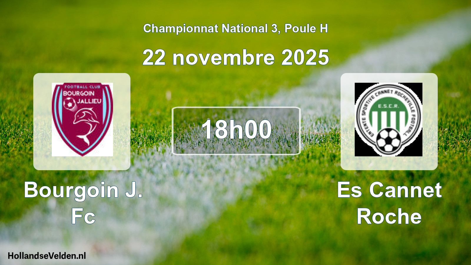 Geplande wedstrijd: Bourgoin J. Fc - Es Cannet Roche (22 novembre 2025)