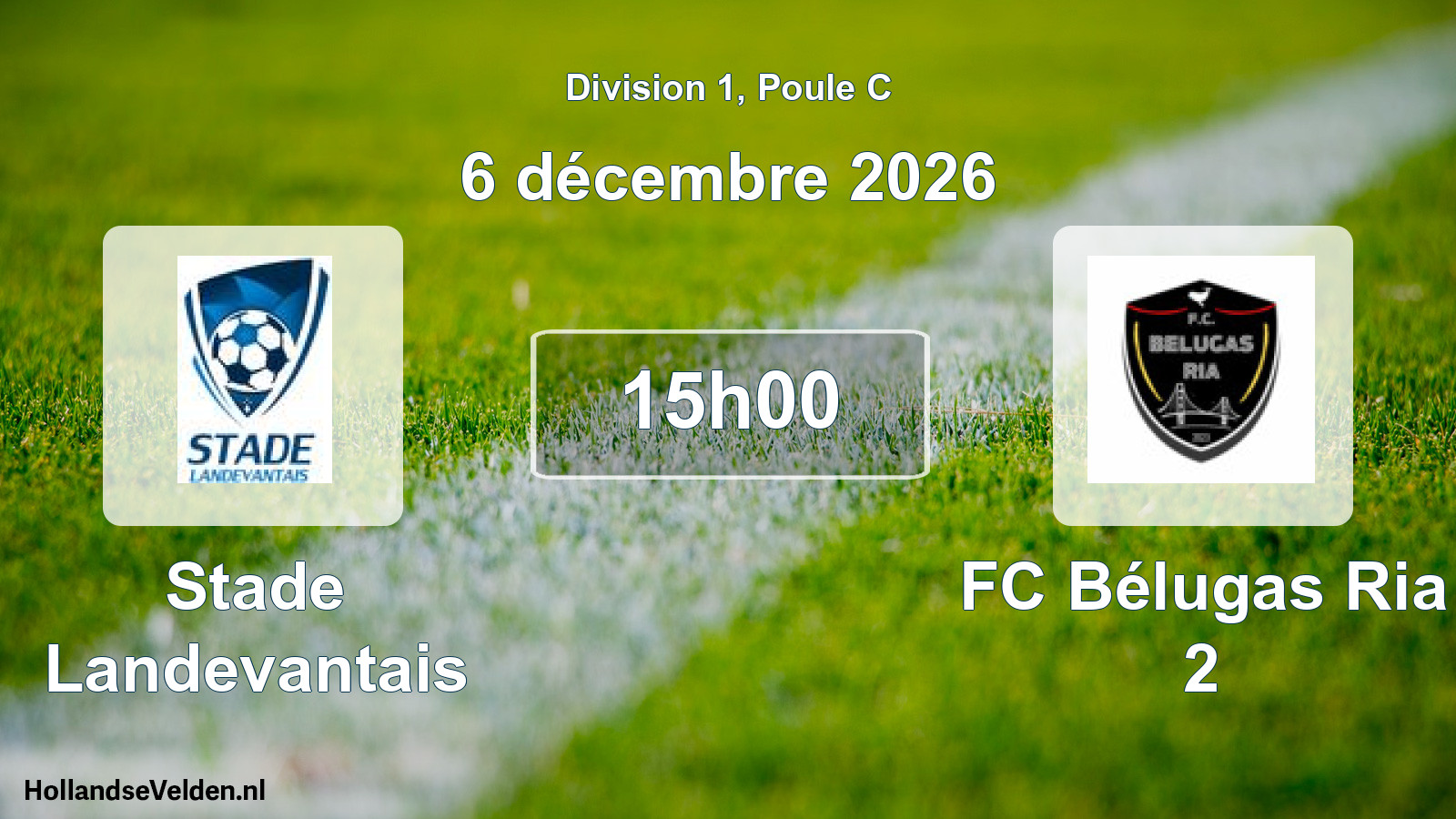 Match programmé: Stade Landevantais - FC Bélugas Ria 2 (6 décembre 2026)