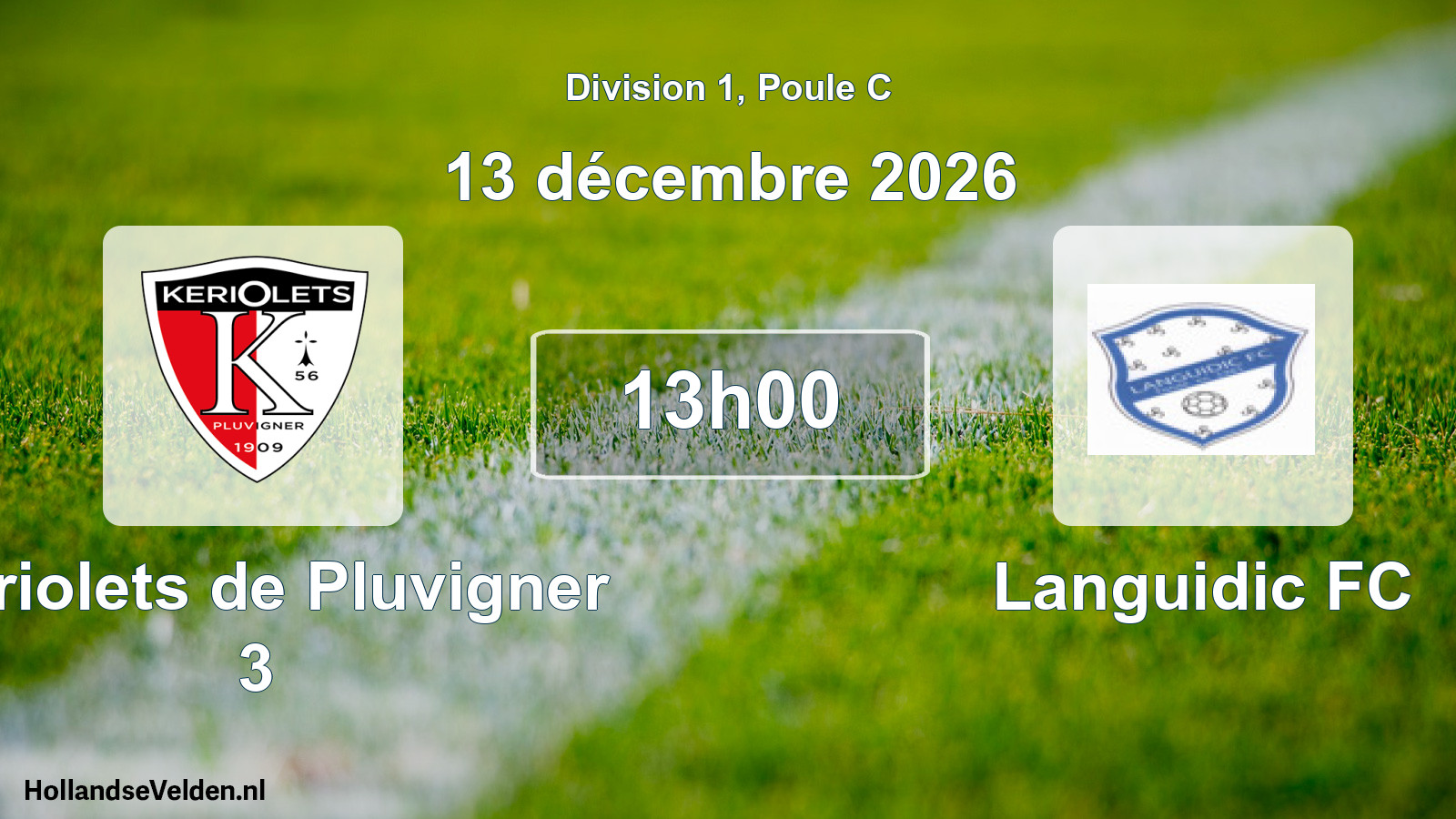 Match programmé: Keriolets de Pluvigner 3 - Languidic FC (13 décembre 2026)