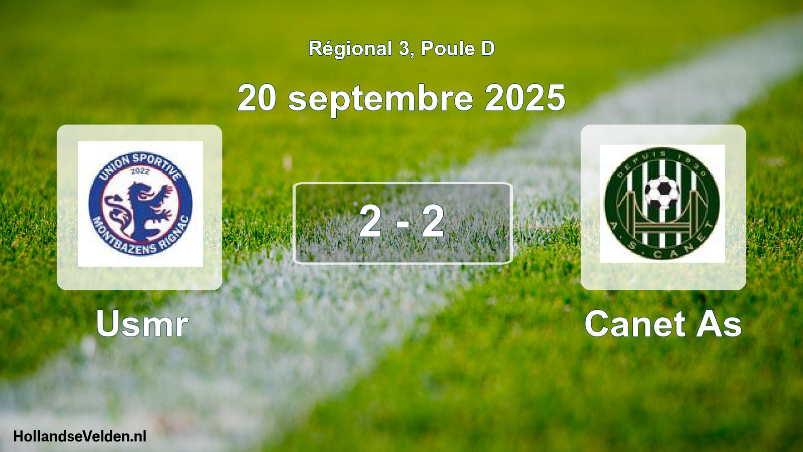 Total number of matches played: Usmr - Canet As 2 - 2 (20 September 2025)