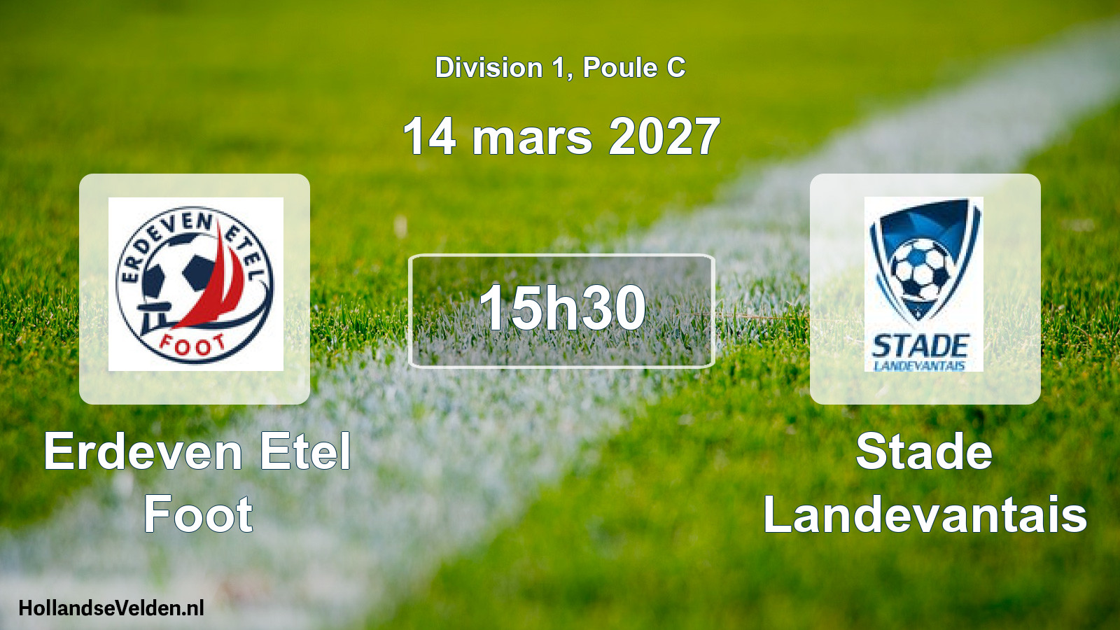 Match programmé: Erdeven Etel Foot - Stade Landevantais (14 mars 2027)