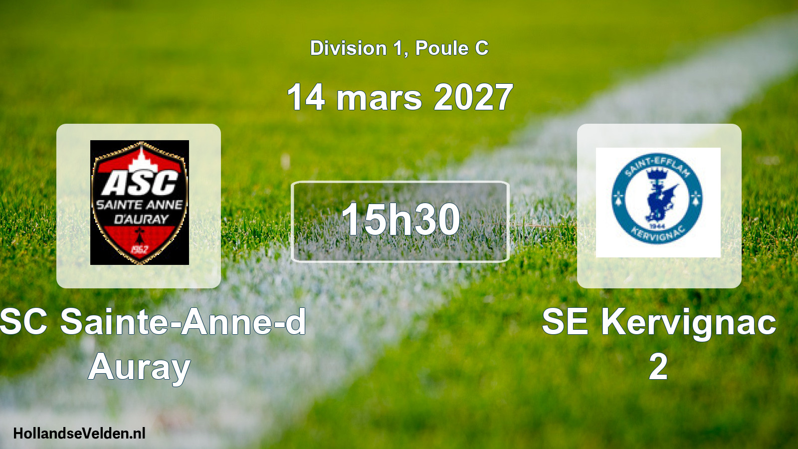 Match programmé: ASC Sainte-Anne-d Auray - SE Kervignac 2 (14 mars 2027)