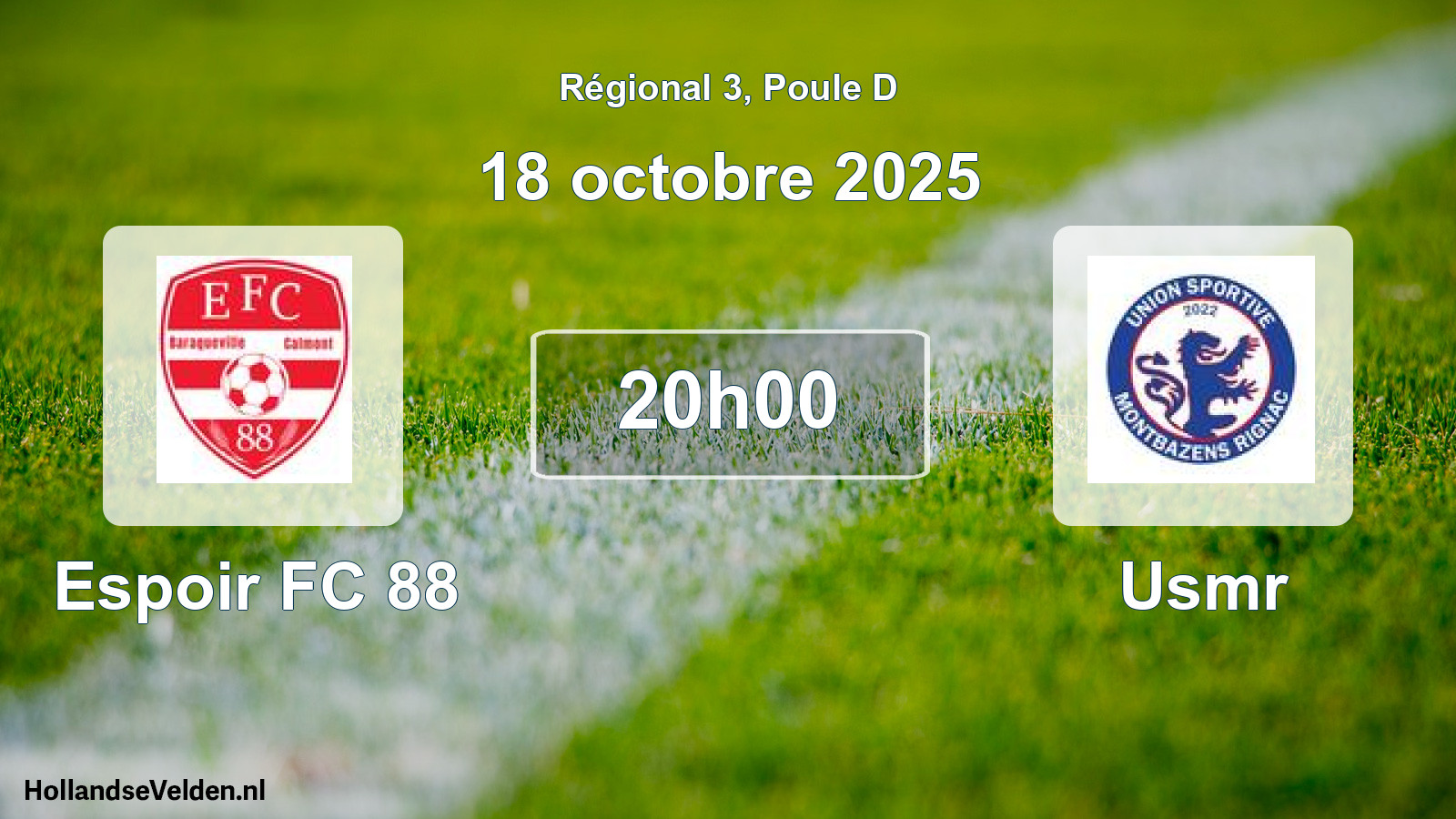 Scheduled Match: Espoir FC 88 - Usmr (18 October 2025)