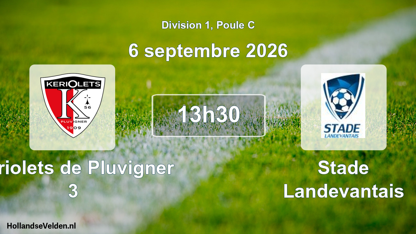 Match programmé: Keriolets de Pluvigner 3 - Stade Landevantais (6 septembre 2026)