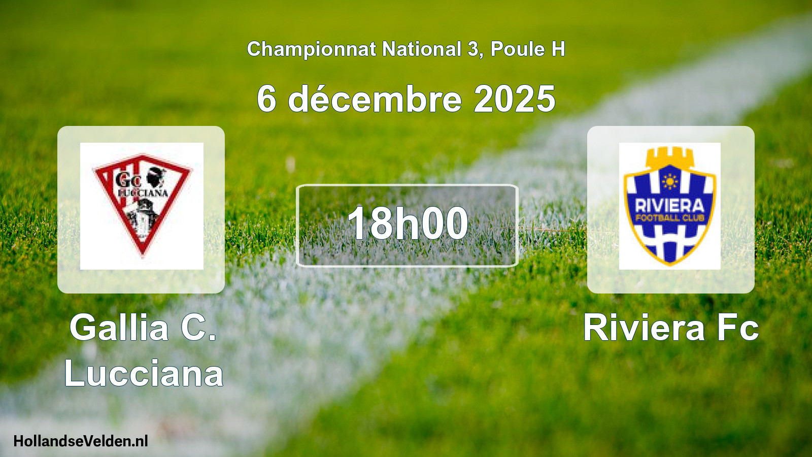 Scheduled Match: Gallia C. Lucciana - Riviera Fc (6 December 2025)