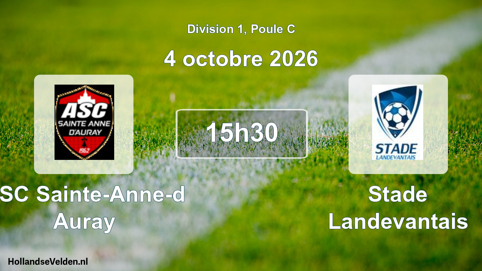 Match programmé: ASC Sainte-Anne-d Auray - Stade Landevantais (4 octobre 2026)