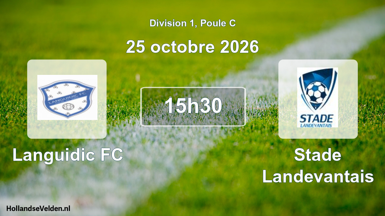 Match programmé: Languidic FC - Stade Landevantais (25 octobre 2026)