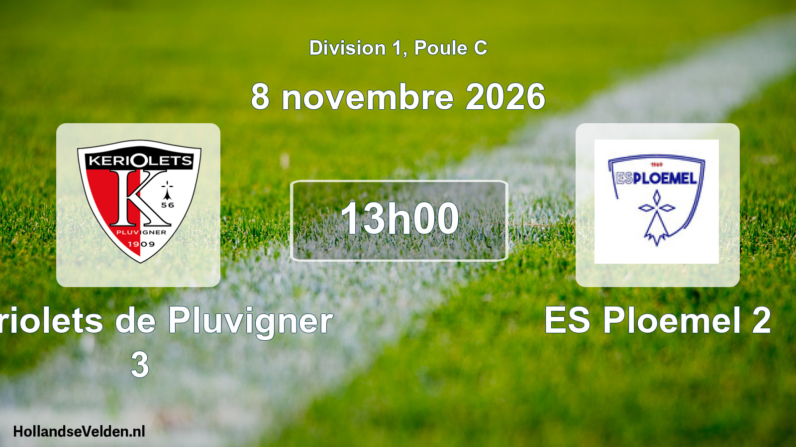 Geplande wedstrijd: Keriolets de Pluvigner 3 - ES Ploemel 2 (8 november 2026)