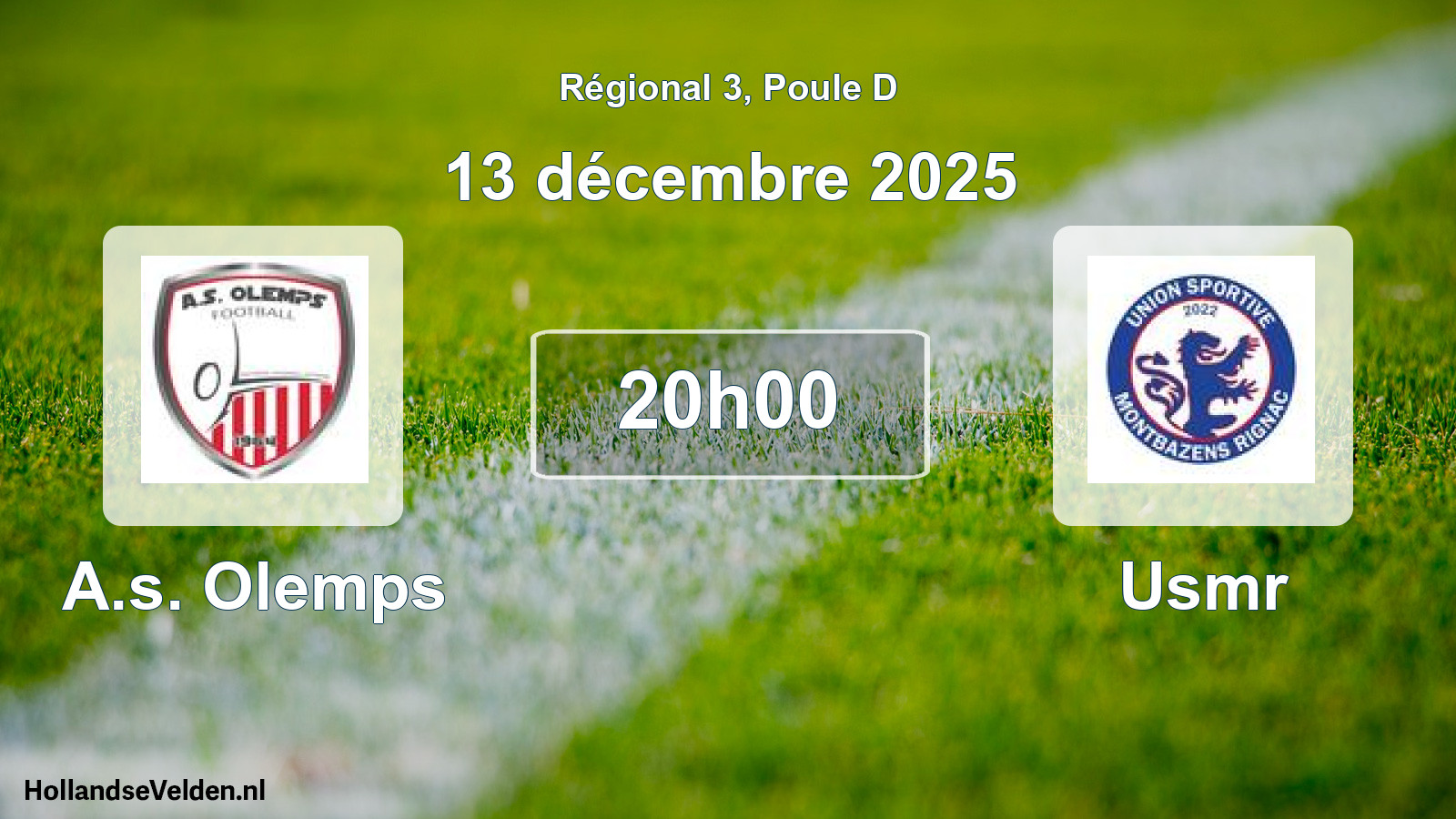Scheduled Match: A.s. Olemps - Usmr (13 December 2025)