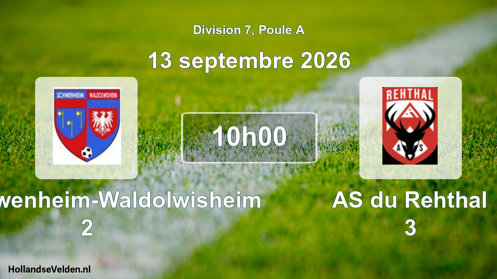 Scheduled Match: US Schwenheim-Waldolwisheim 2 - AS du Rehthal 3 (13 September 2026)