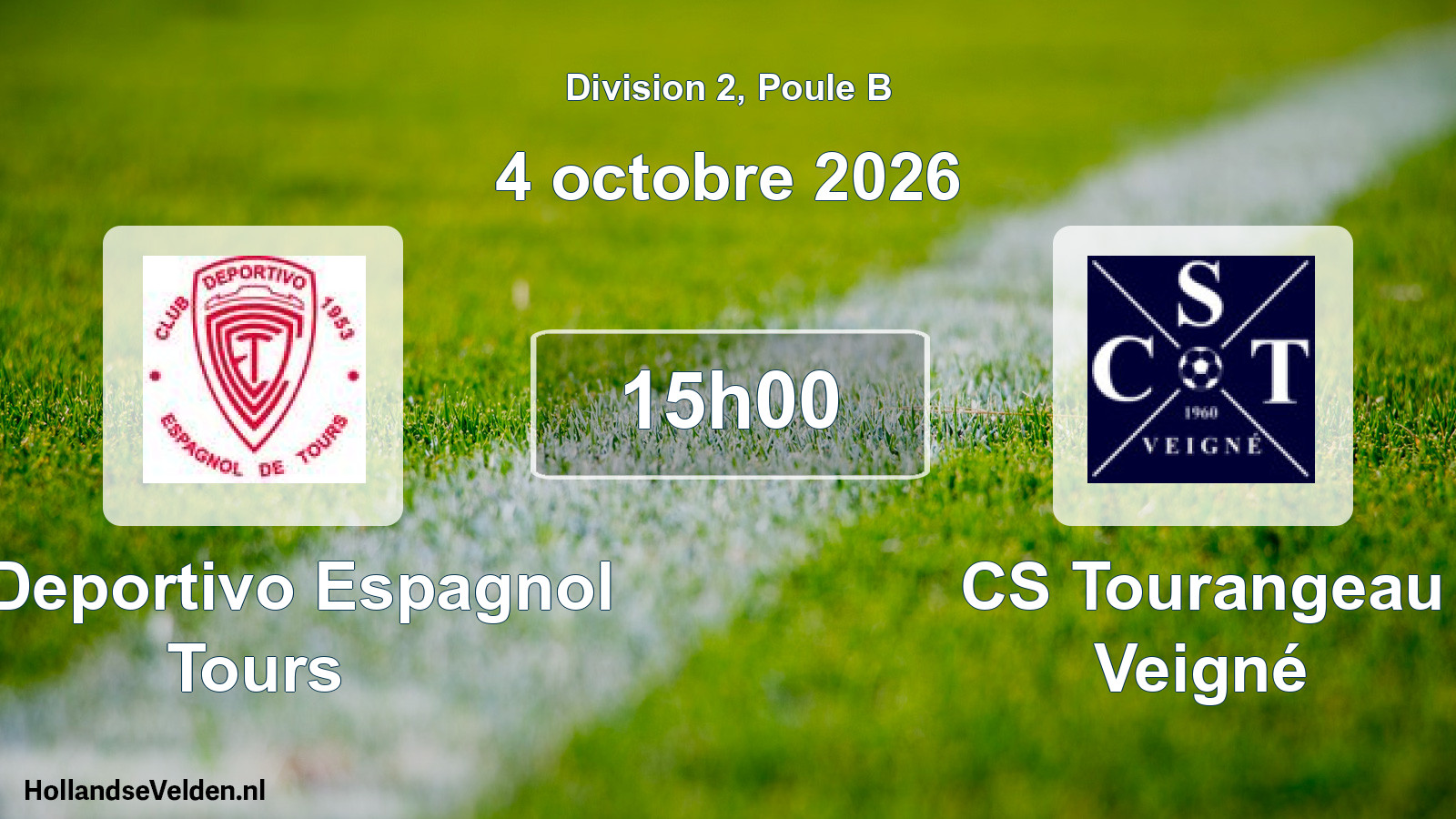Match programmé: C. Deportivo Espagnol Tours - CS Tourangeau Veigné (4 octobre 2026)