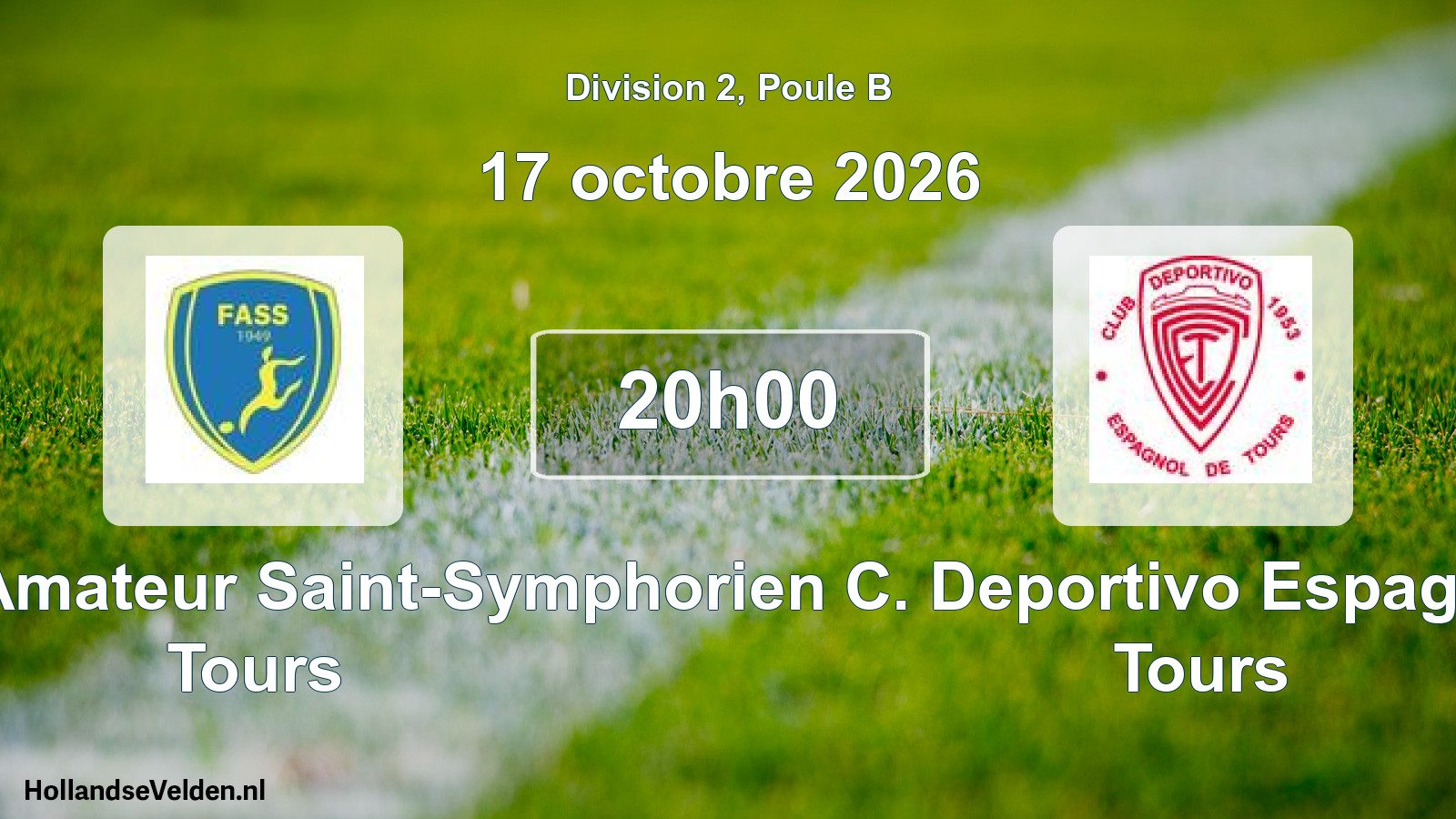 Match programmé: Football Amateur Saint-Symphorien Tours - C. Deportivo Espagnol Tours (17 octobre 2026)