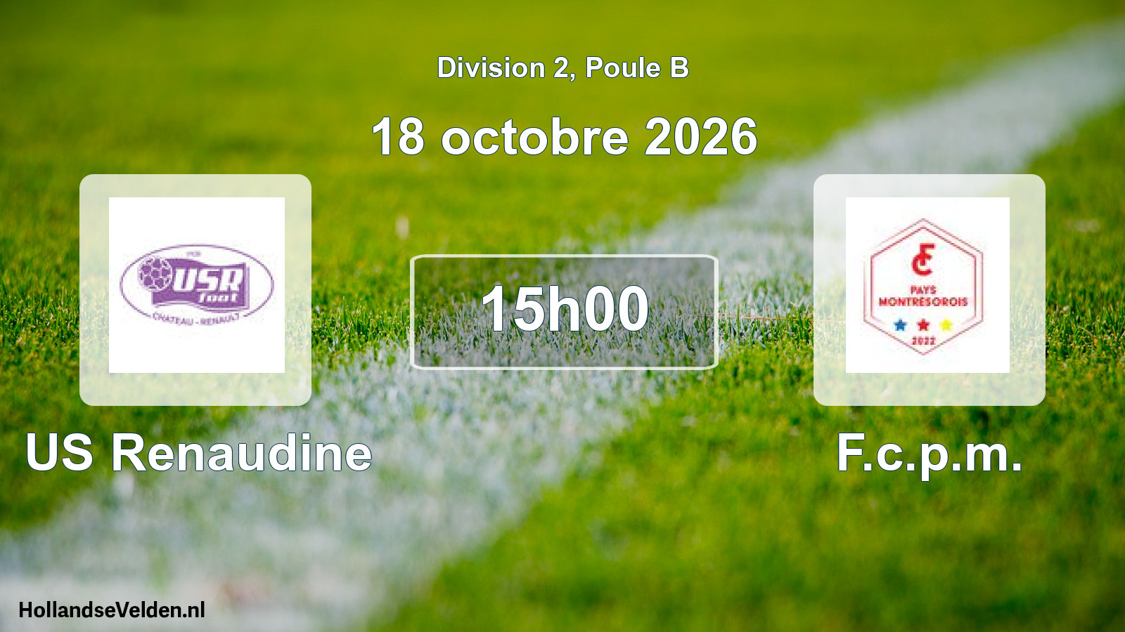 Match programmé: US Renaudine - F.c.p.m. (18 octobre 2026)