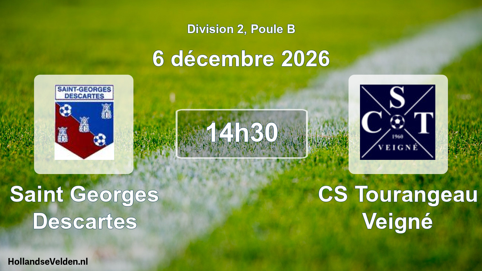 Match programmé: Saint Georges Descartes - CS Tourangeau Veigné (6 décembre 2026)