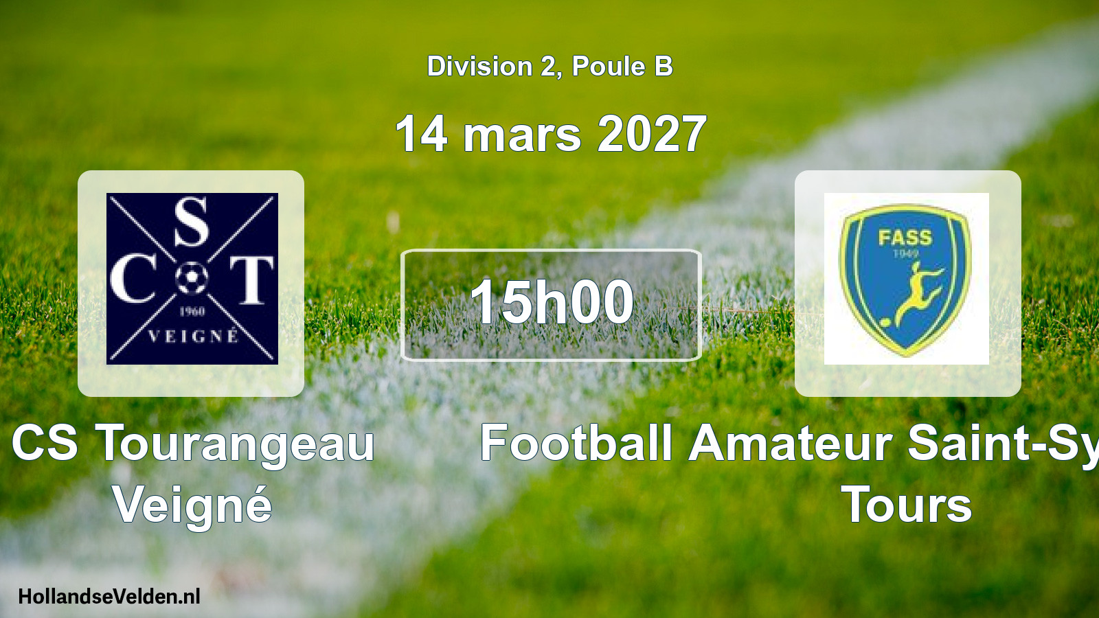Match programmé: CS Tourangeau Veigné - Football Amateur Saint-Symphorien Tours (14 mars 2027)