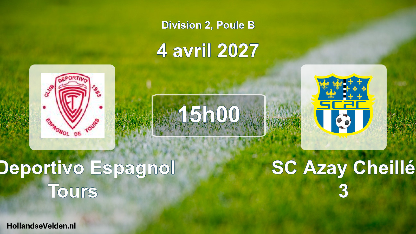 Match programmé: C. Deportivo Espagnol Tours - SC Azay Cheillé 3 (4 avril 2027)
