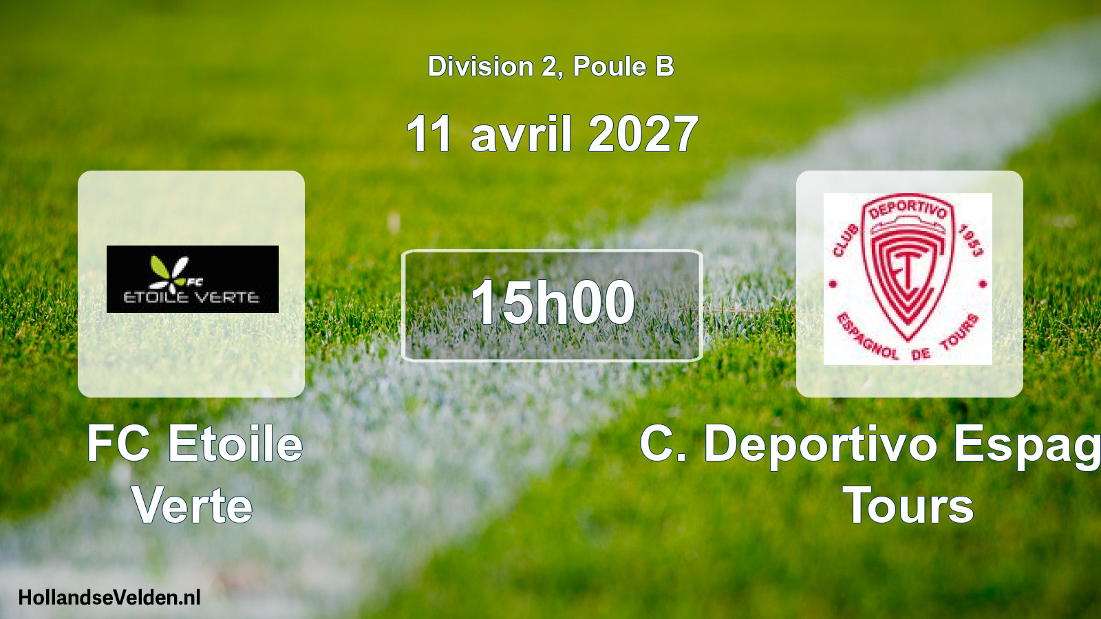 Match programmé: FC Etoile Verte - C. Deportivo Espagnol Tours (11 avril 2027)