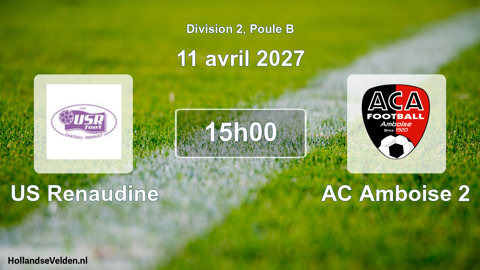 Match programmé: US Renaudine - AC Amboise 2 (11 avril 2027)