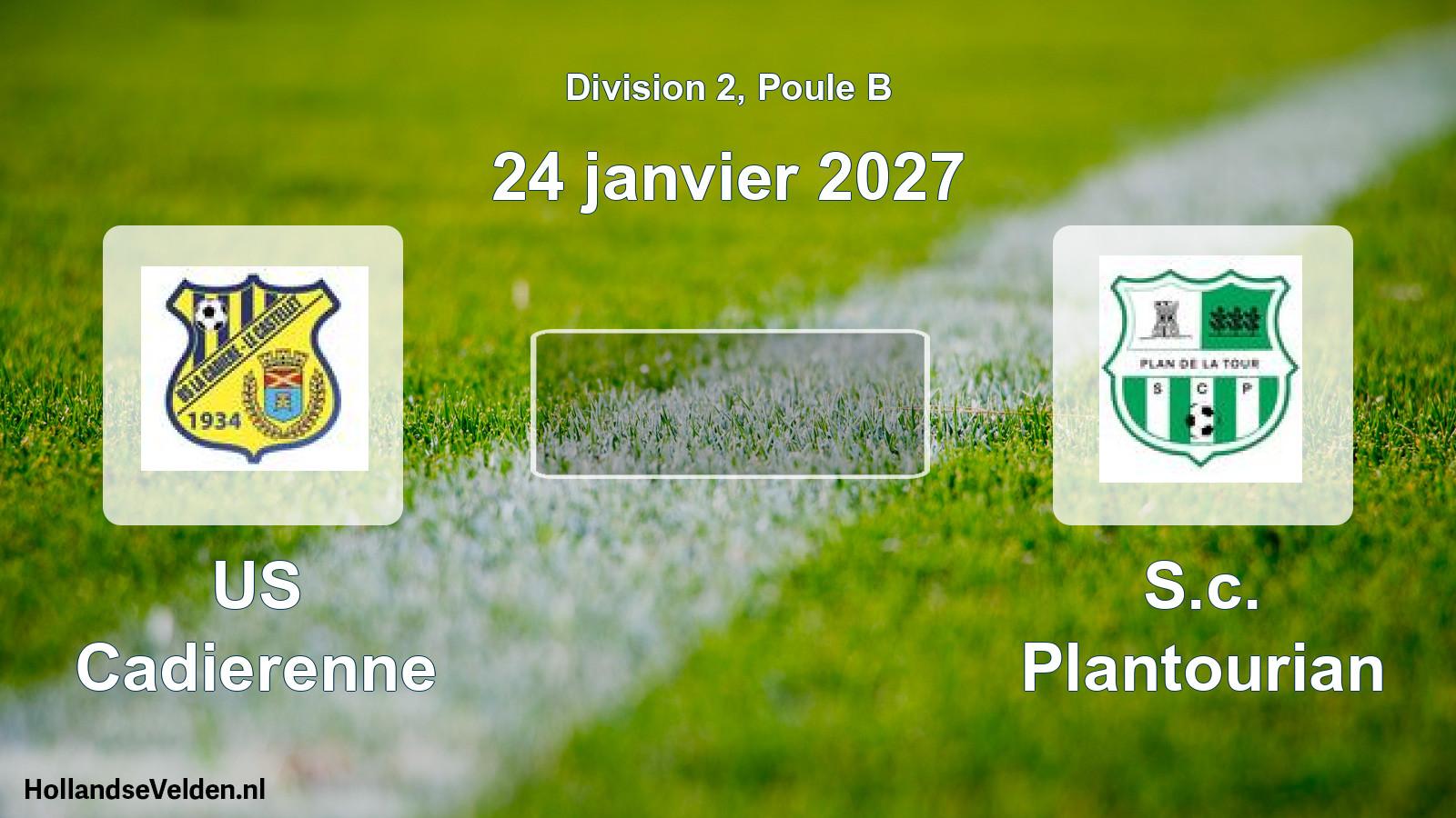 Match programmé: US Cadierenne - S.c. Plantourian (24 janvier 2027)