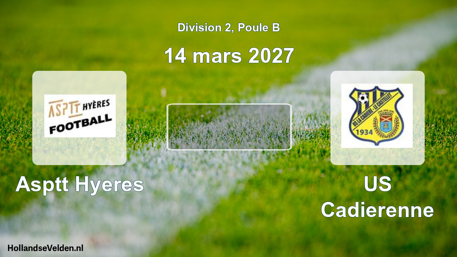 Match programmé: Asptt Hyeres - US Cadierenne (14 mars 2027)