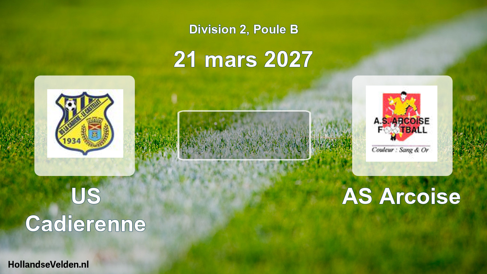 Scheduled Match: US Cadierenne - AS Arcoise (21 March 2027)