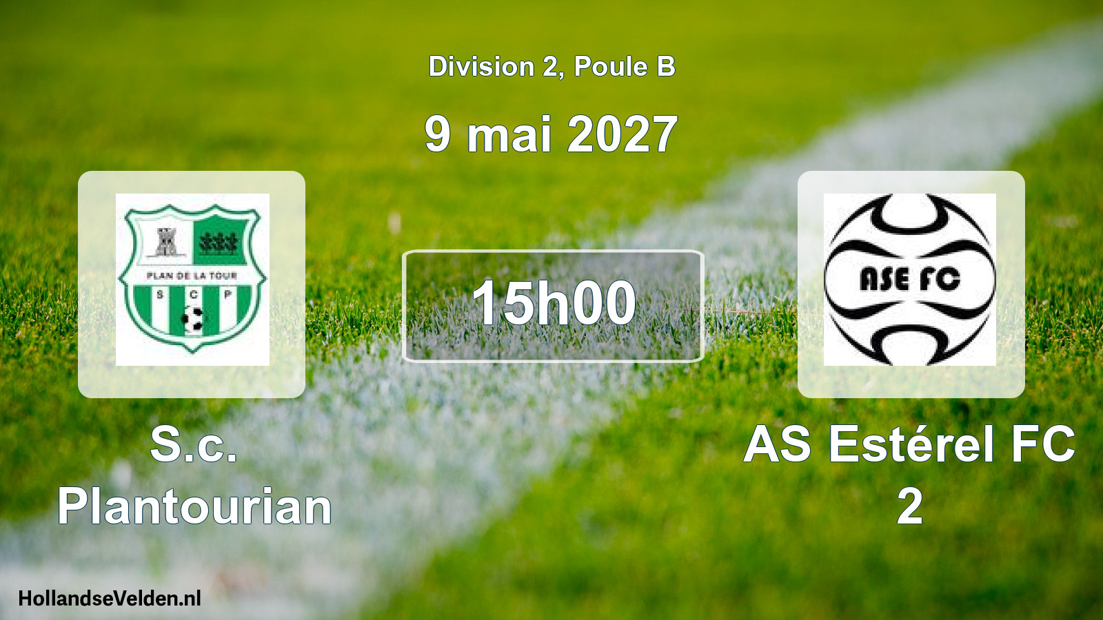 Geplande wedstrijd: S.c. Plantourian - AS Estérel FC 2 (9 mei 2027)