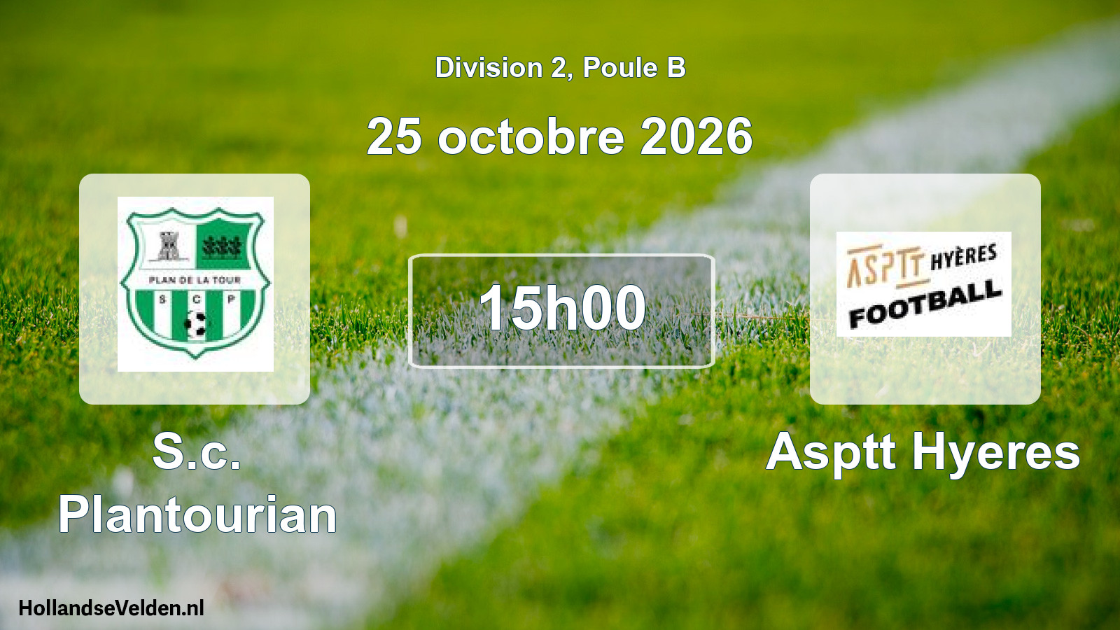 Scheduled Match: S.c. Plantourian - Asptt Hyeres (25 October 2026)