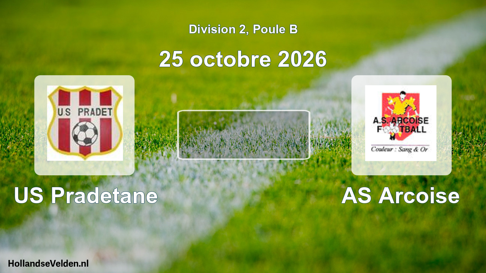 Scheduled Match: US Pradetane - AS Arcoise (25 October 2026)