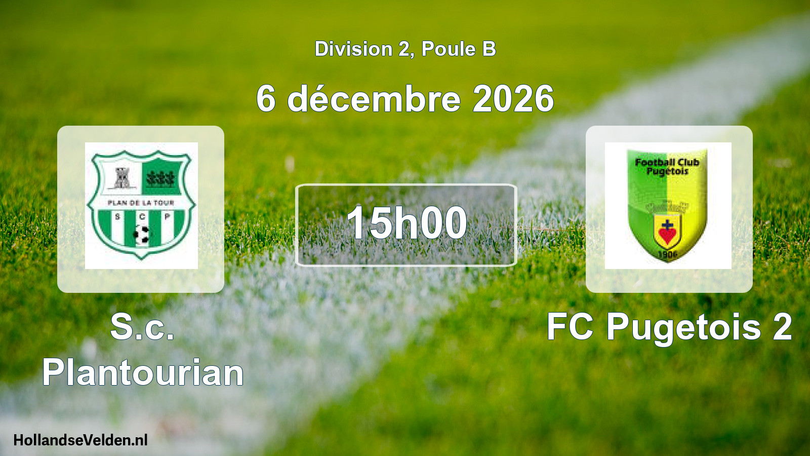 Scheduled Match: S.c. Plantourian - FC Pugetois 2 (6 December 2026)